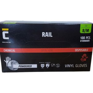Kesztyű-Rail vinyl + púder 100 db-os M