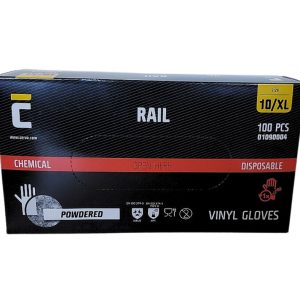 Kesztyű-Rail vinyl + púder 100 db-os XL