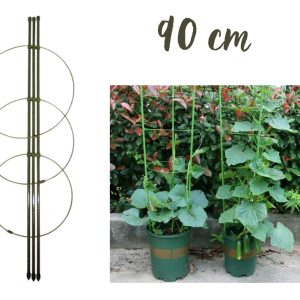 Növénytámasz 3 karó + 4 karika 90 cm