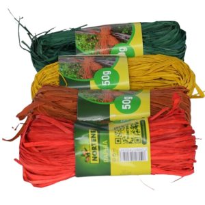 Raffia természetes színes 50 gr 4 db-os