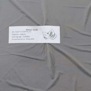 Zsák PE 550*1150*0,15 R Fekete 50 kg