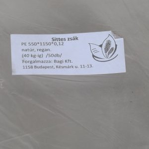 Zsák PE 550*1150*0,12 R Nat. 40 kg