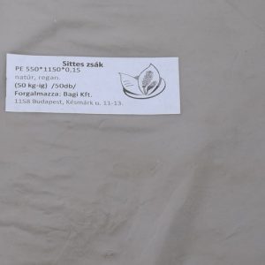 Zsák PE 550*1150*0,15 R Nat. 50 kg