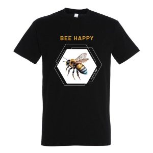Póló -TOP Méhecske Bee happy, fekete 3XL