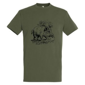 Póló - TOP Vaddisznó mintás, zöld 3XL